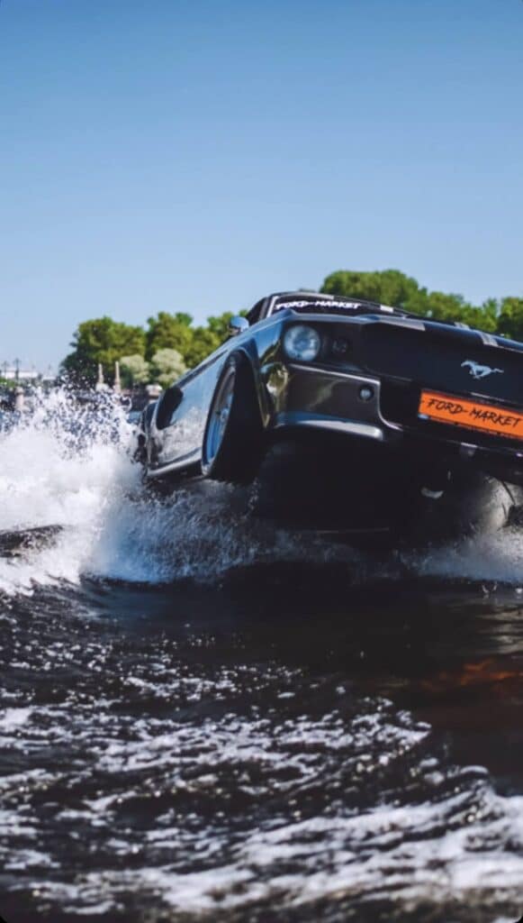 This Ford Mustang can ride on water