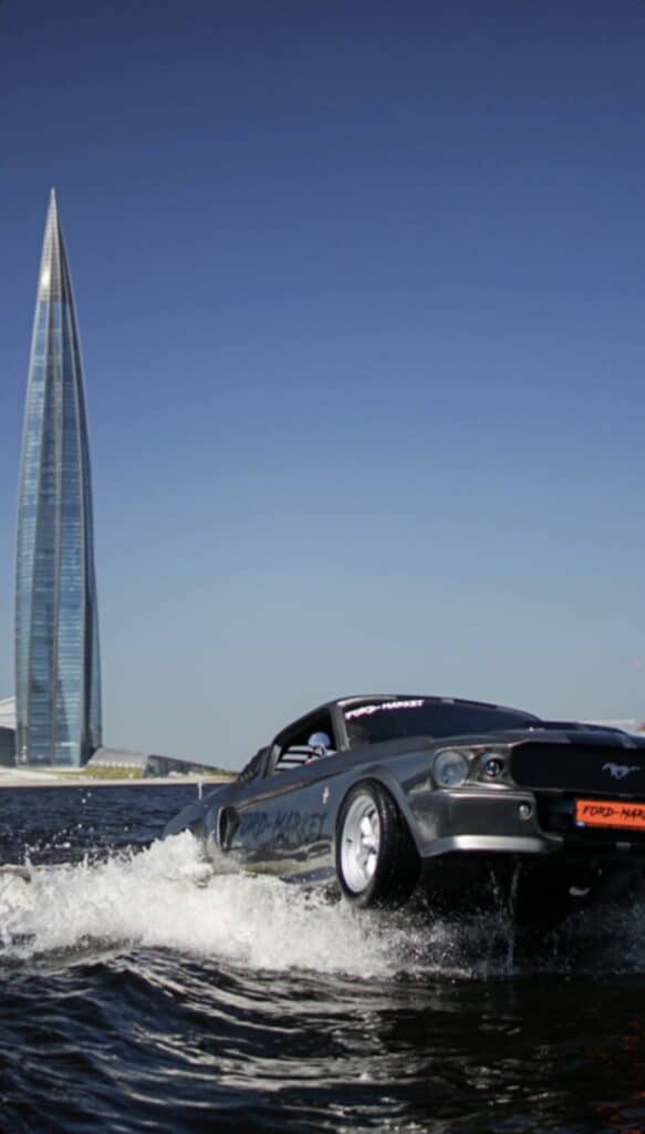 This Ford Mustang can ride on water