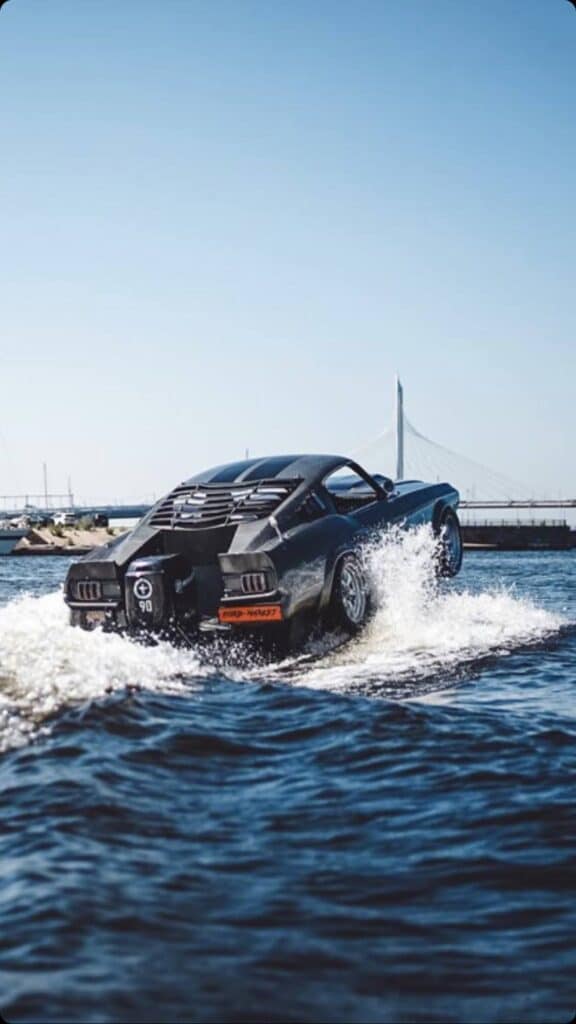 This Ford Mustang can ride on water