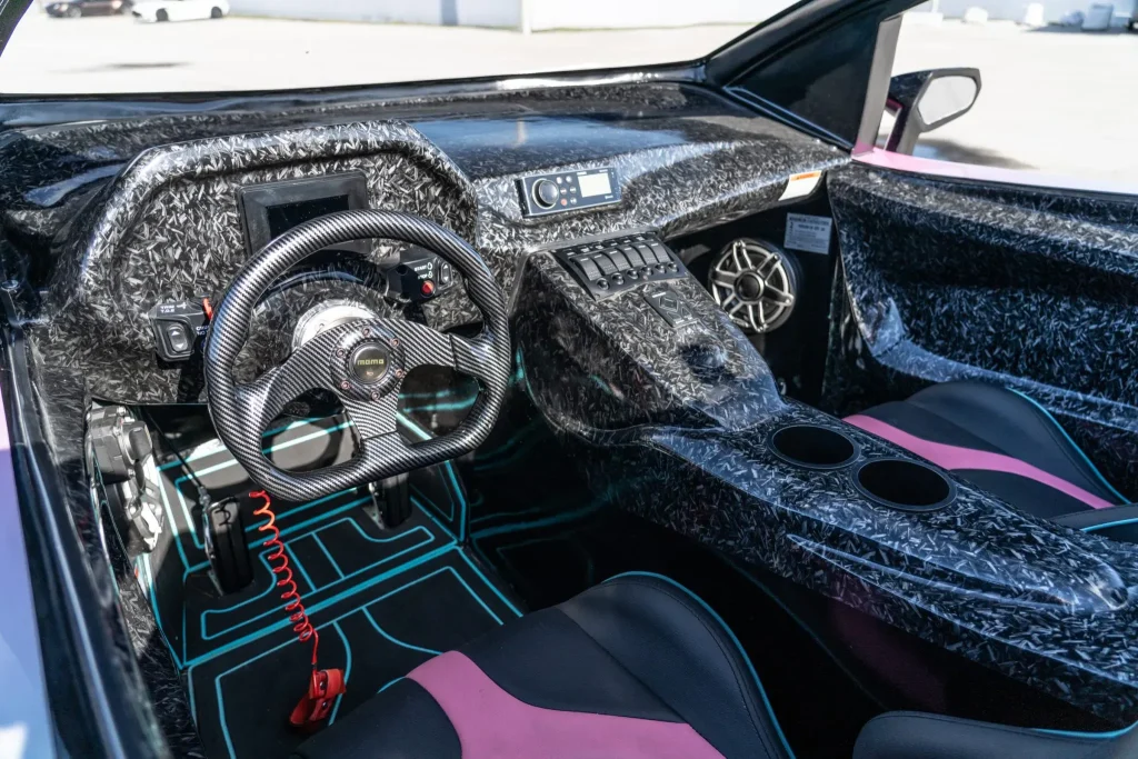 This Lamborghini Aventador SVJ uses a Yamaha engine and it's actually a boat, but it's also a lot cheaper than a real Lambo