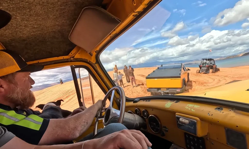 This Tesla Cybertruck owner had to find out the hard way that sandy beaches in Utah are nothing to mess with