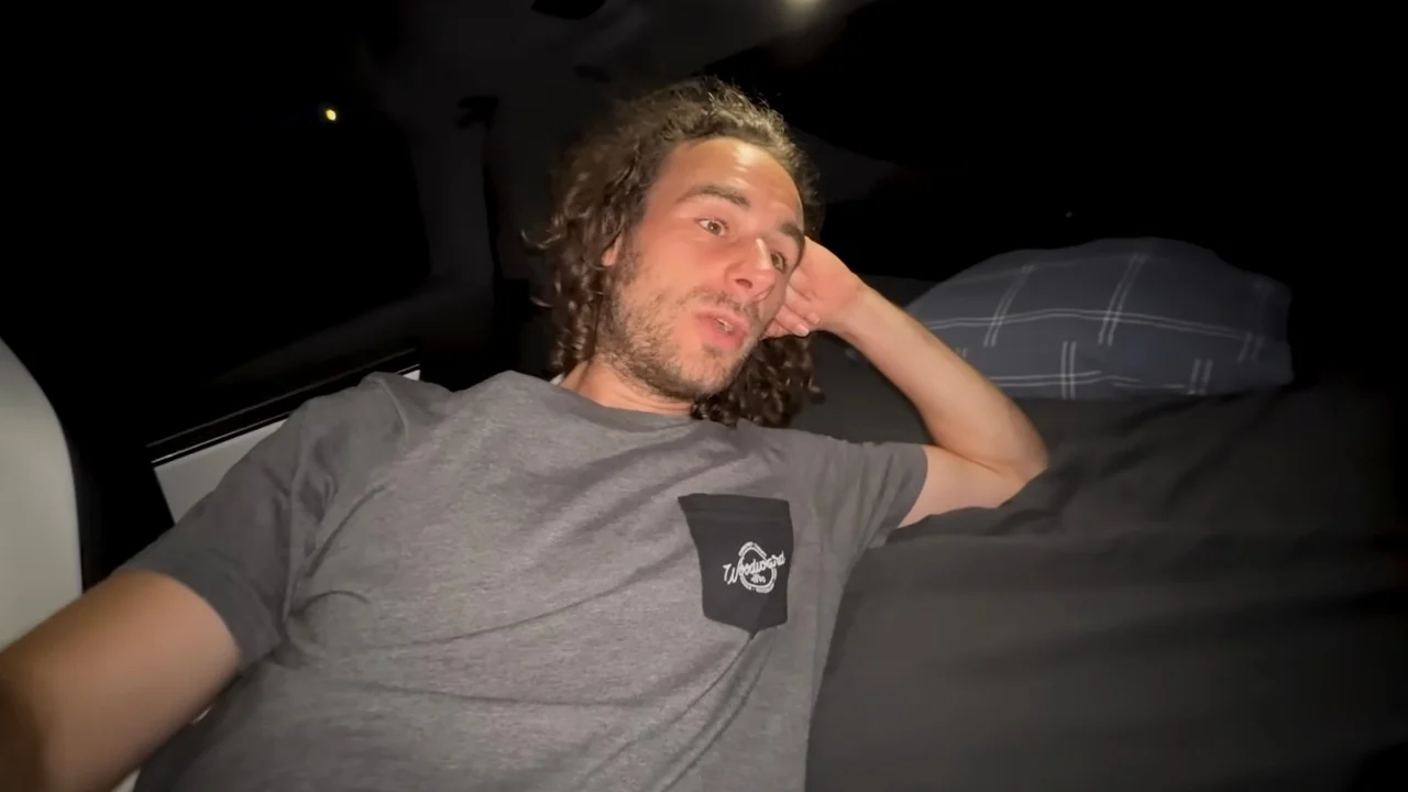Man sleeps in his Tesla Model X Plaid during 104°F heatwave to see what it's like and how much energy it uses and he's left surprised