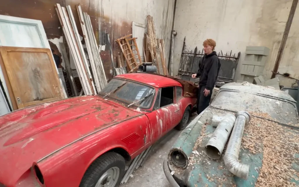 This YouTuber stumbled upon an abandoned warehouse in France filled with at least 100 luxury cars