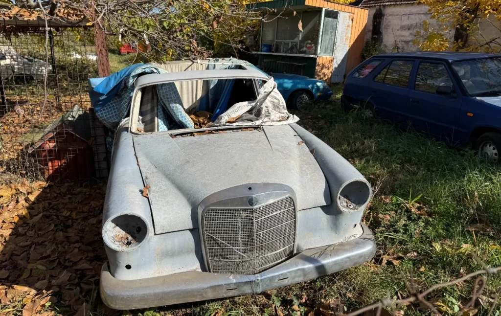 This abandoned car graveyard in Europe is the resting place of a bunch of vehicles that are potentially worth a lot of cash