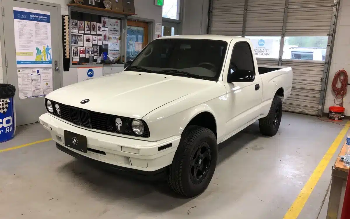 This amazing pickup truck combines a Toyota Tacoma and a BMW