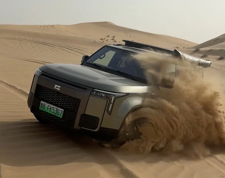 This car, the Rox 01, drove all the way from China to the UAE across 13 countries