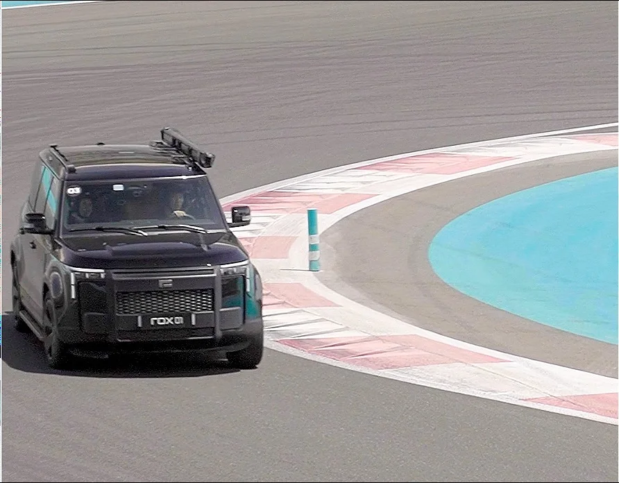 This car, the Rox 01, drove all the way from China to the UAE across 13 countries
