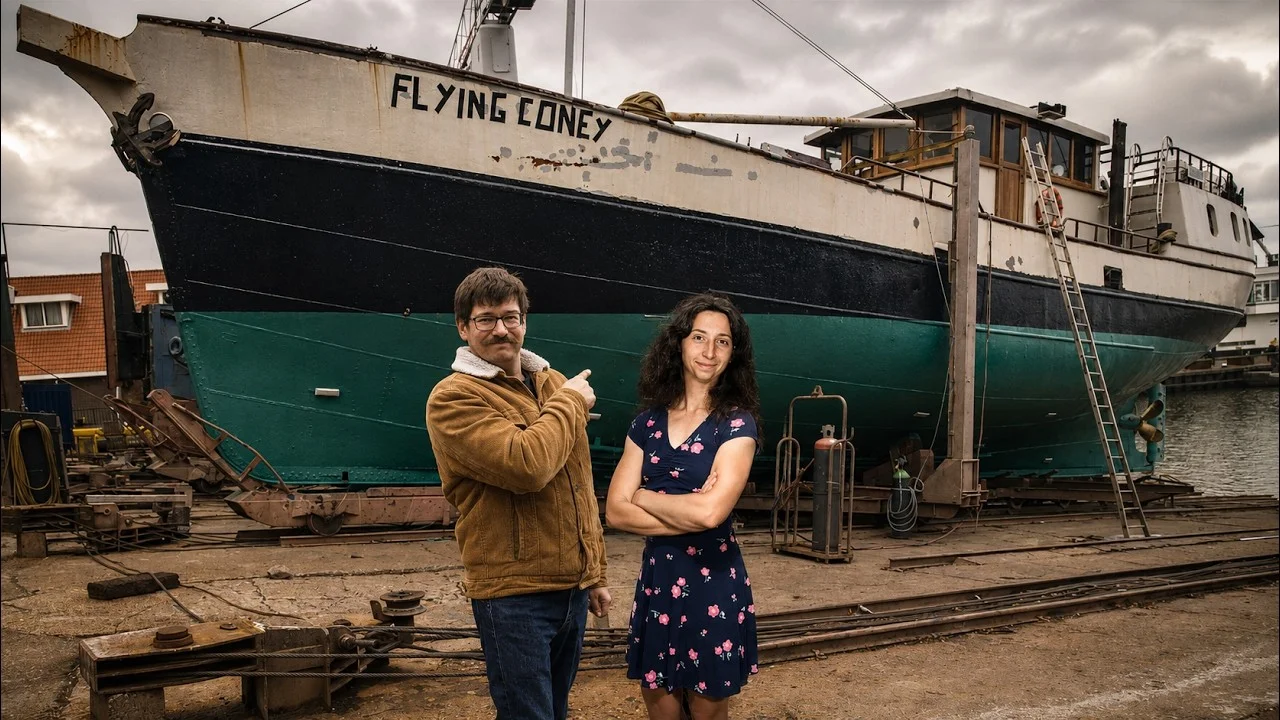 Couple bought an abandoned 82ft ship four years ago and share what's happened in that time after major emotional and financial challenge