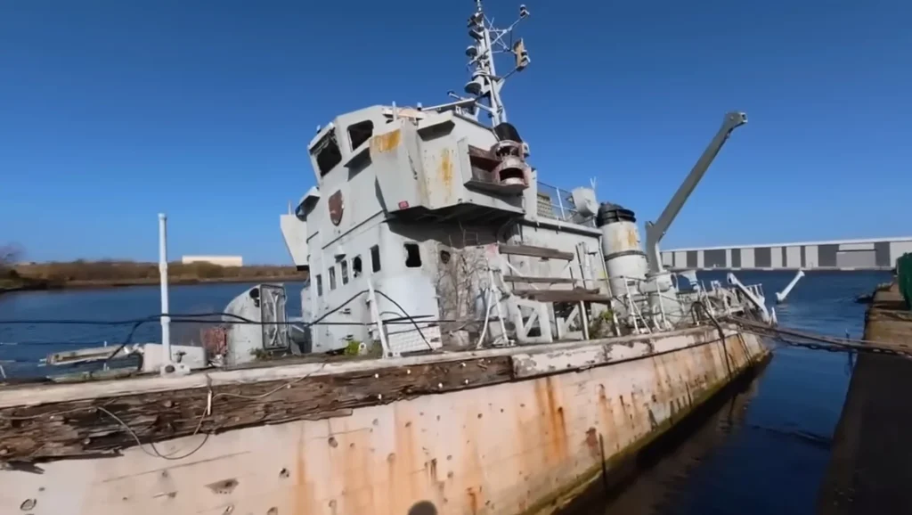 This guy was able to climb aboard the abandoned ship once commanded by King Charles III, and the situation was even worse than expected