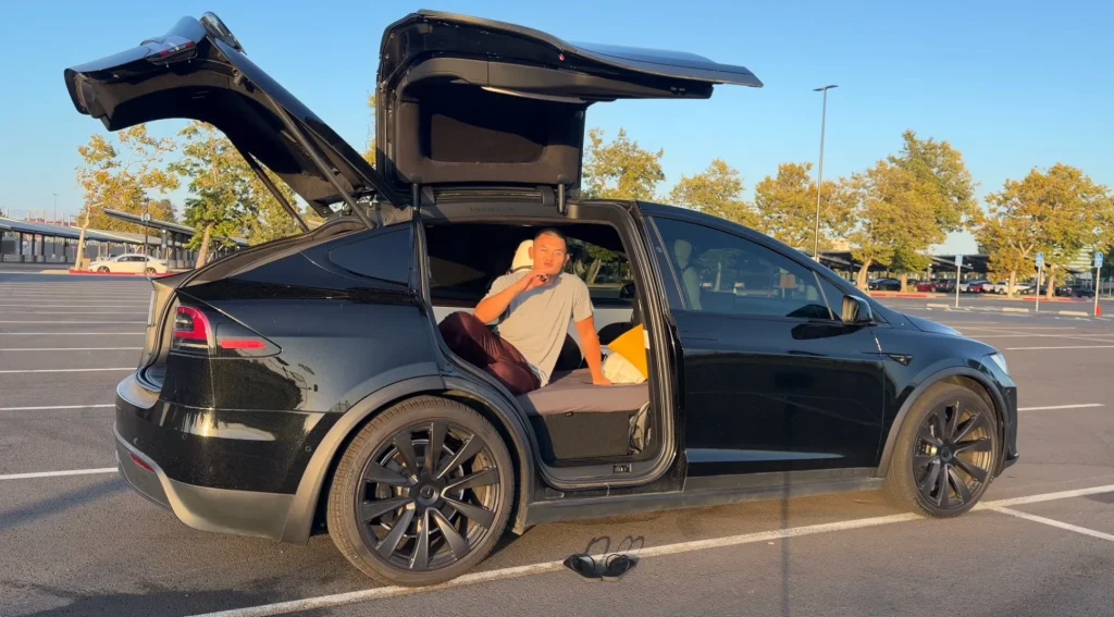 This guy has been living in his Tesla Model X in California for two years after losing his job, ironically, at Tesla