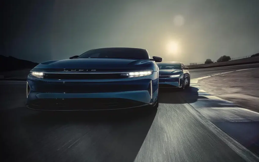 This guy is apparently considering trading his Chevy Corvette in for a Lucid Air