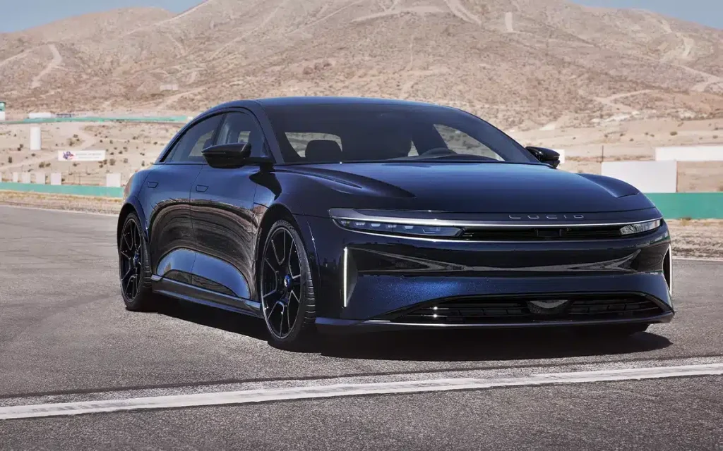 This guy is apparently considering trading his Chevy Corvette in for a Lucid Air