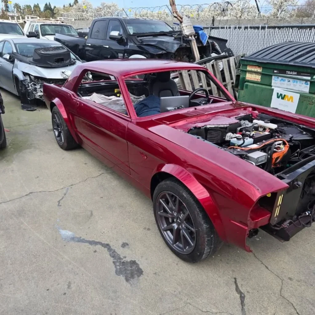 This guy modified a classic 1966 Ford Mustang with an electric motor, which is not unheard of, and then he added Tesla FSD, which is crazy