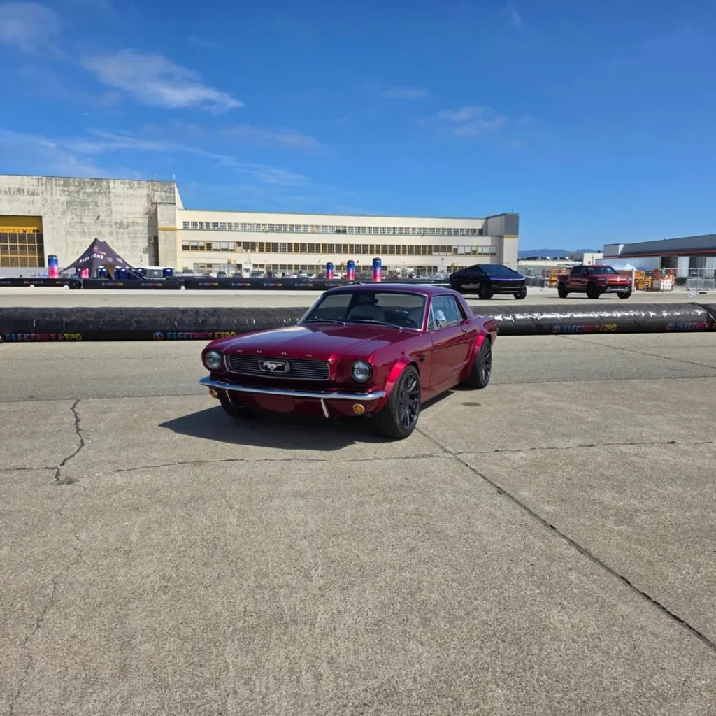 This guy modified a classic 1966 Ford Mustang with an electric motor, which is not unheard of, and then he added Tesla FSD, which is crazy