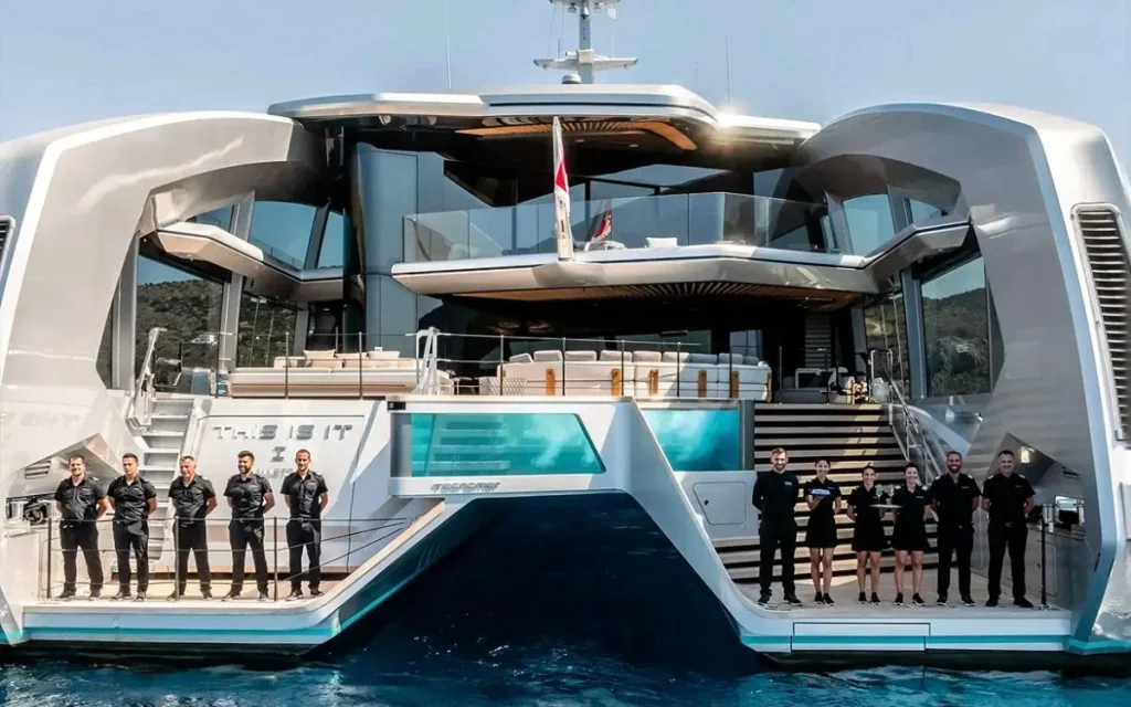 This 144-foot $53,500,000 superyacht favored by Rihanna and ASAP Rocky looks more like a floating palace than a boat