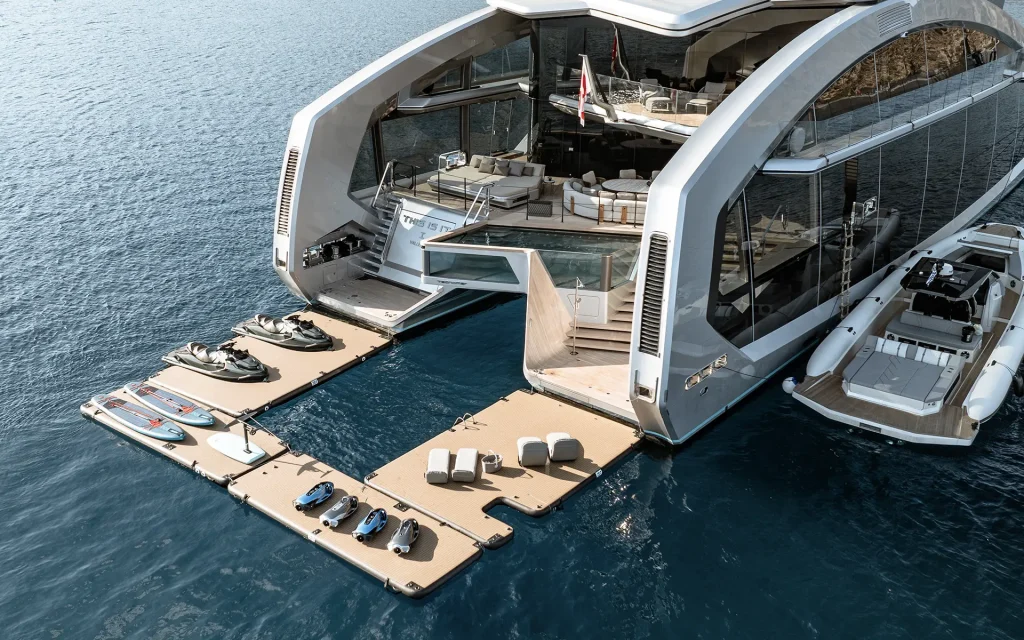 This 144-foot $53,500,000 superyacht favored by Rihanna and ASAP Rocky looks more like a floating palace than a boat