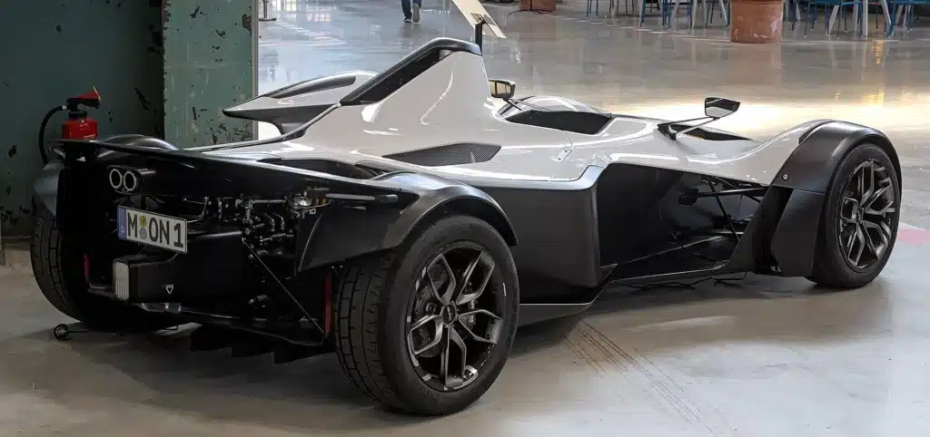 This is the BAC Mono R, the fastest four-cylinder car in the world