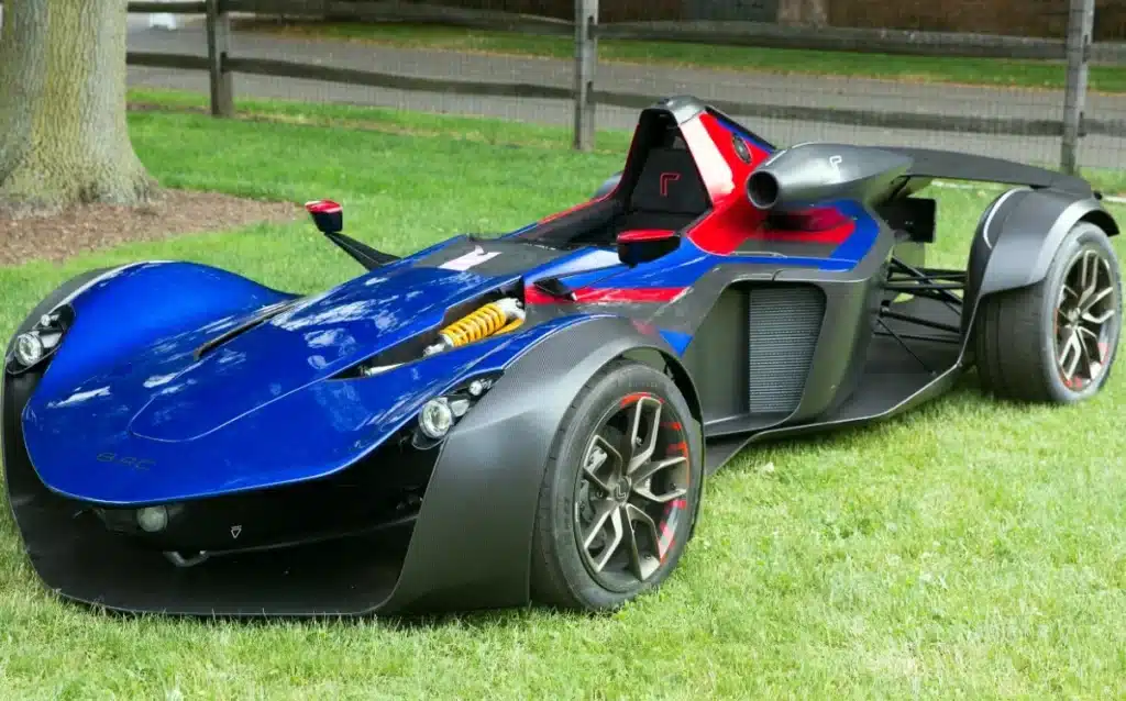This is the BAC Mono R, the fastest four-cylinder car in the world