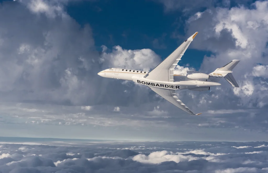 This is the Bombardier Global 8000, the fastest business jet in the world