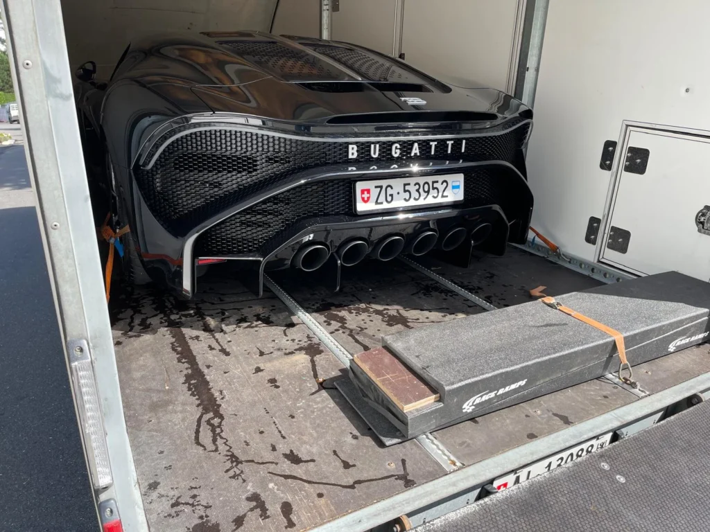 This is the Bugatti La Voiture Noire, arguably the most important modern Bugatti hypercar ever made, and definitely the rarest