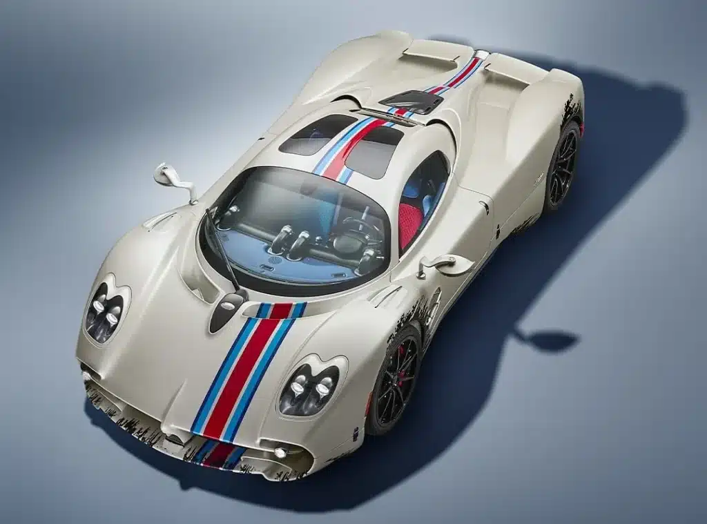 This is the Pagani Utopia The Coyote, specifically commissioned to look like it's already been damaged