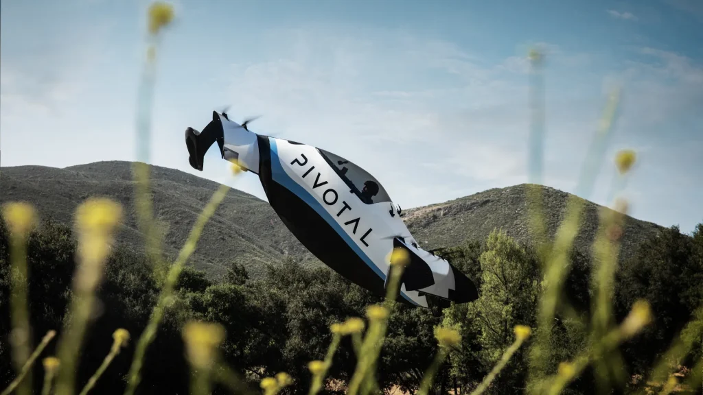 This is the Pivotal Helix, an all-electric aircraft that can take off and land vertically