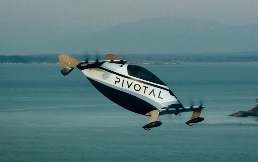 This is the Pivotal Helix, an all-electric aircraft that can take off and land vertically