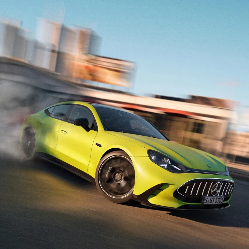 This is the new all-electric Mercedes-AMG 4-Door, which means what you're looking at here is also Mercedes' flagship model