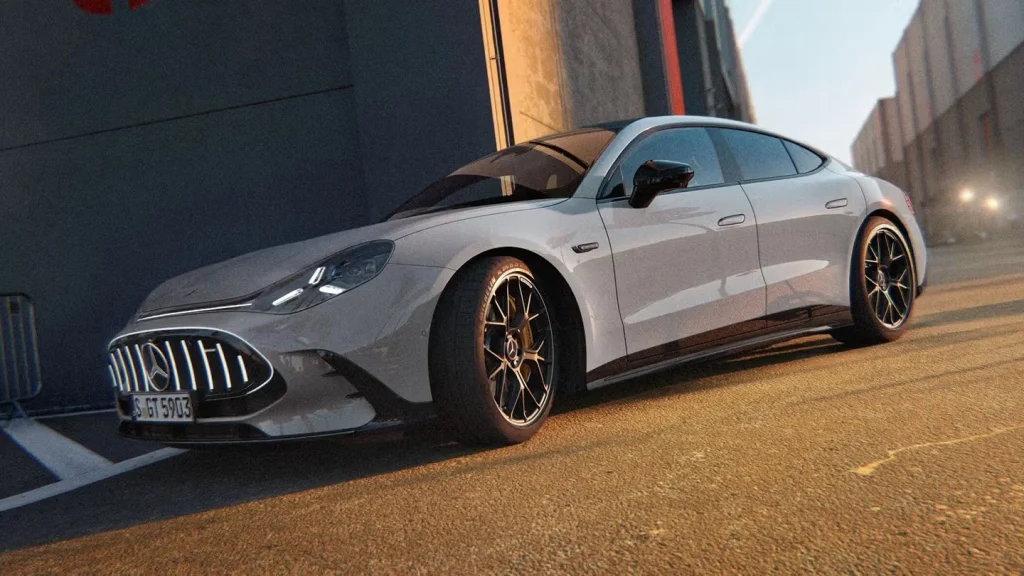 This is the new all-electric Mercedes-AMG 4-Door, which means what you're looking at here is also Mercedes' flagship model