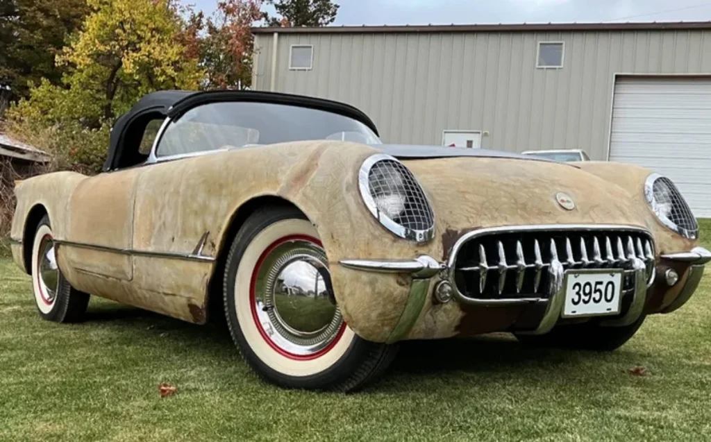 This is the very first Chevrolet Corvette ever made, and it was recently uncovered in a workshop in Tulsa, Oklahoma