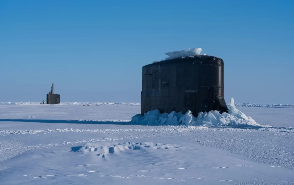 This nuclear submarine smashed through the Arctic ice like it's nothing