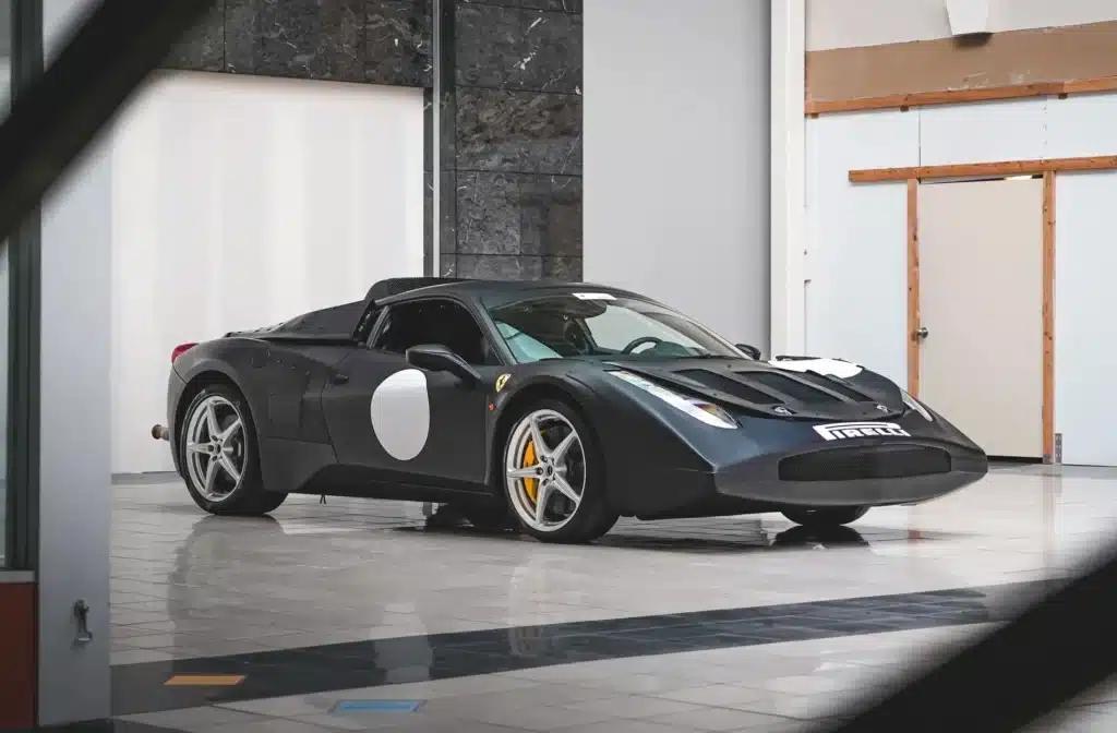 A LaFerrari prototype test mule with a hybrid V12 is heading to auction in Monterey, where it could sell for as much as $1.2 million