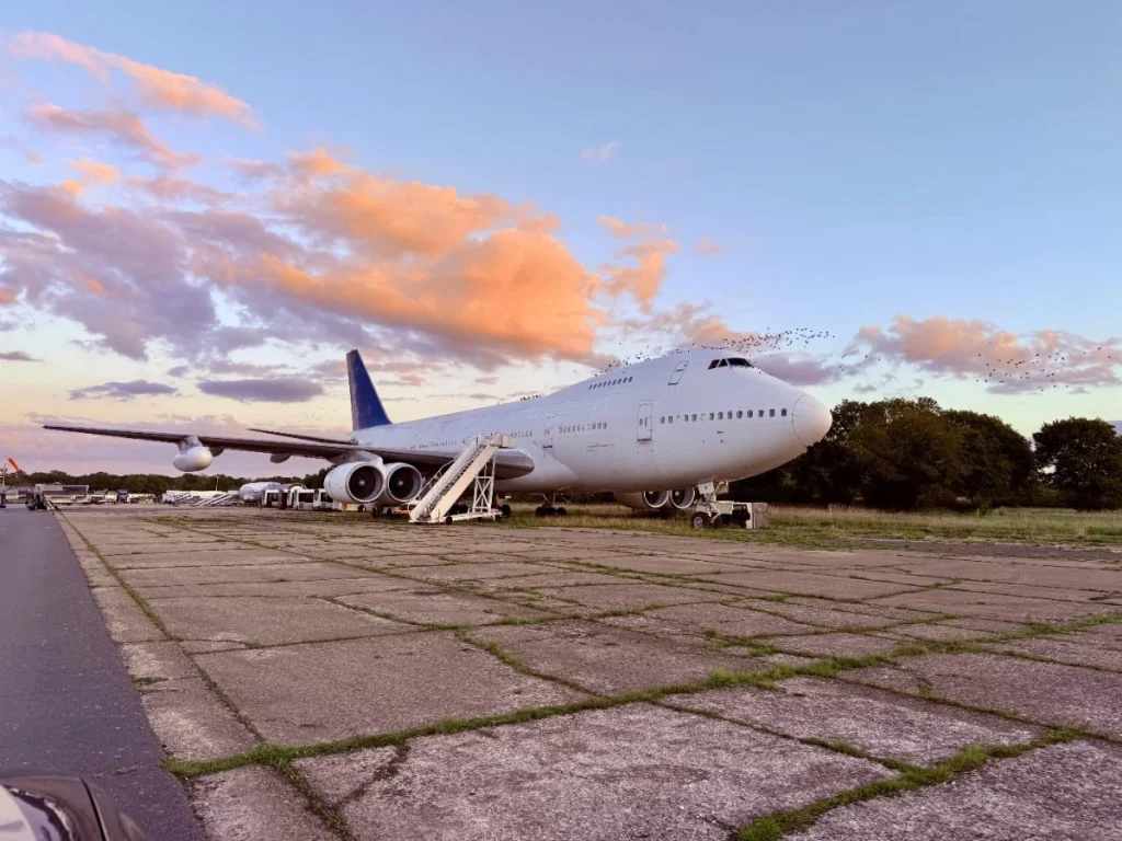 This weird-looking thing is a Boeing 747-200 that featured in both Casino Royale and something else you may have watched a thousand times before