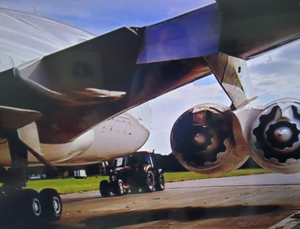 This weird-looking thing is a Boeing 747-200 that featured in both Casino Royale and something else you may have watched a thousand times before