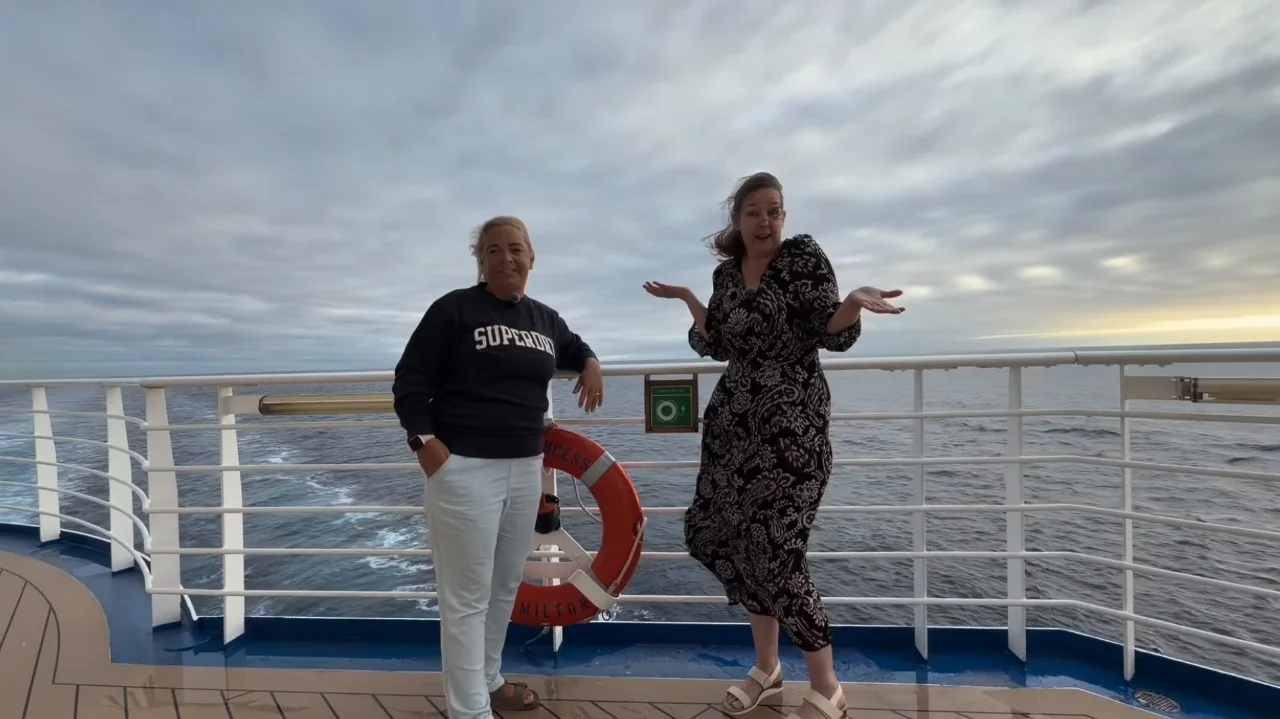 Woman who saved just enough money to retire early and live on cruise ship reveals daily routine