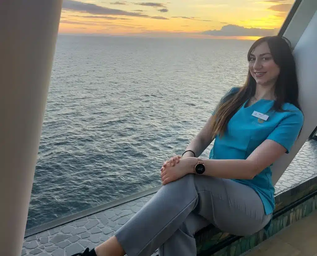This woman has spent the last three years as a crew worker on a Costa world cruise ship, traveling around the world