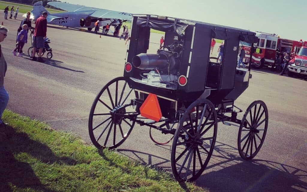 Amish Buggy powered by jet