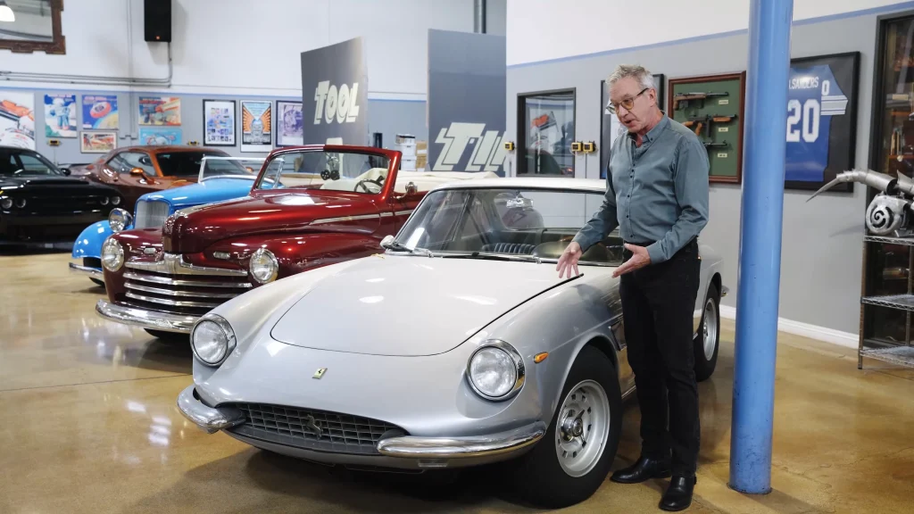Tim Allen opens up his private garage to reveal an incredible collection of super rare vintage cars and American muscle