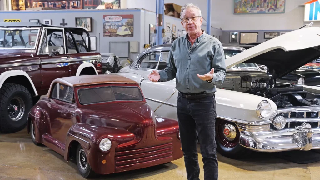 Tim Allen opens up his private garage to reveal an incredible collection of super rare vintage cars and American muscle