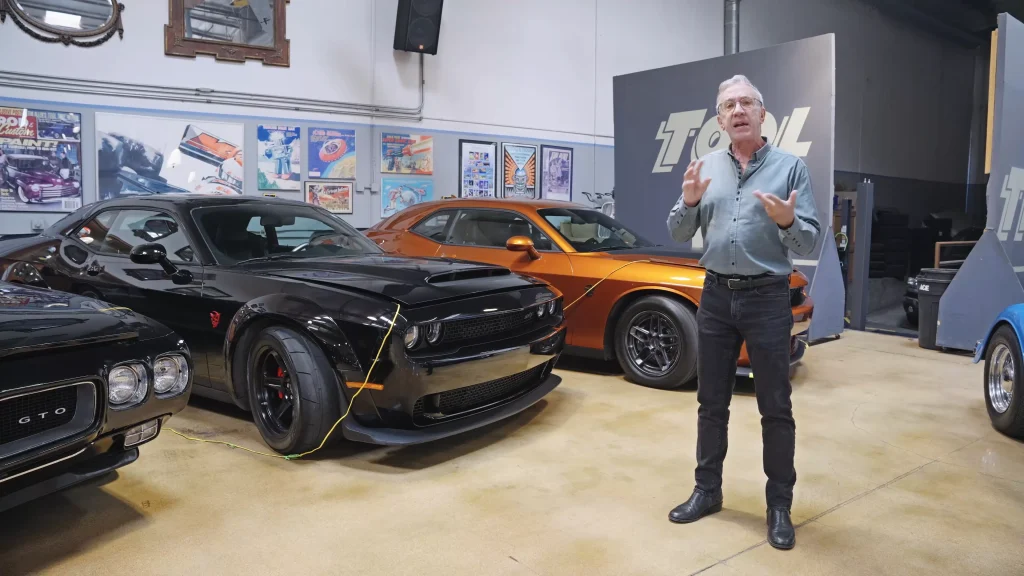 Tim Allen opens up his private garage to reveal an incredible collection of super rare vintage cars and American muscle