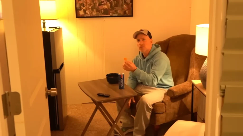 US YouTuber builds a fully functional house inside his parents house then films his dad's hilarious reaction