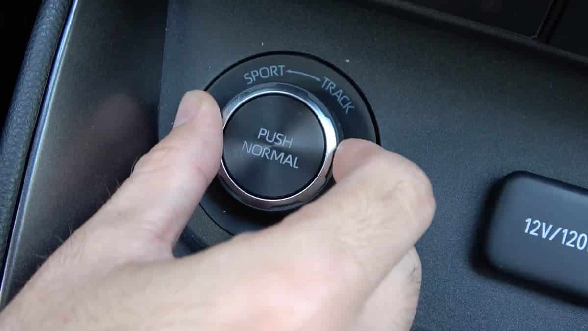 Drive mode selector in the Toyota GR Yaris