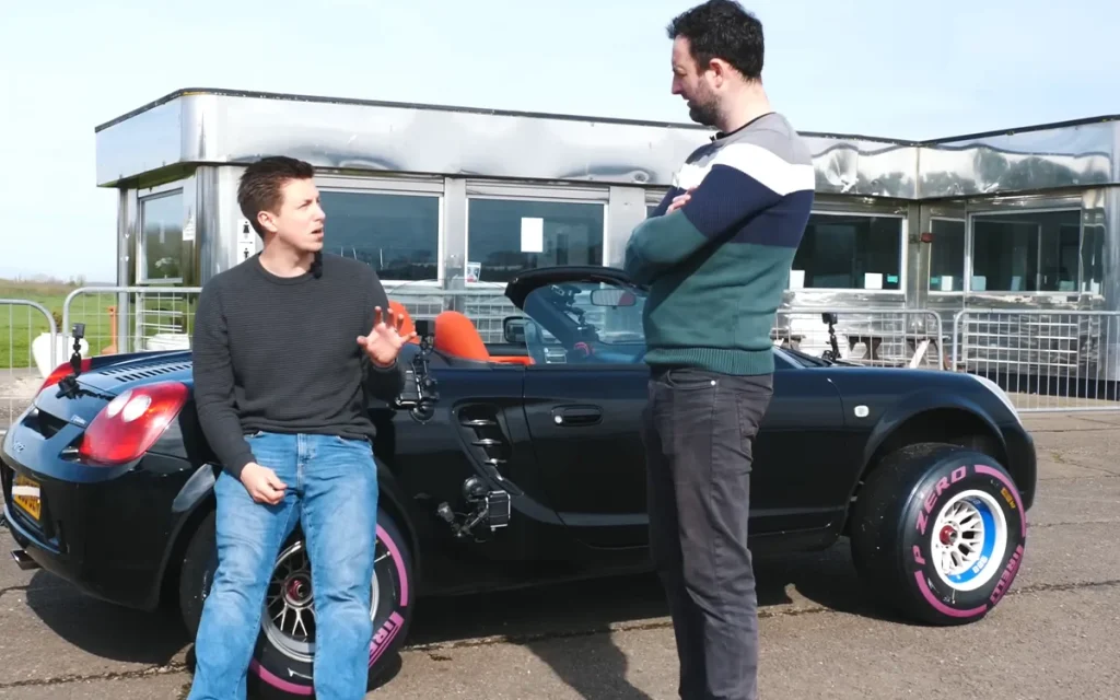 In a bid to see whether F1 tires really improve a standard roadcar, this YouTube channel took a Toyota MR2 and thrashed it around a track