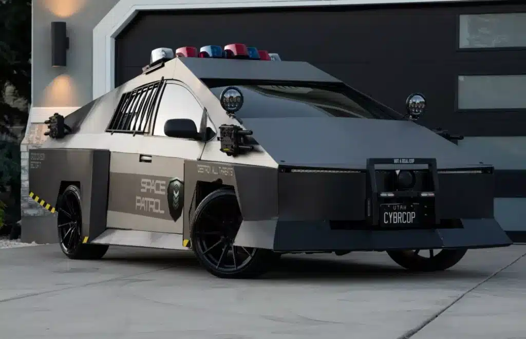 The "Cybercop" is actually built on the underpinnings of a 2004 Toyota Auris