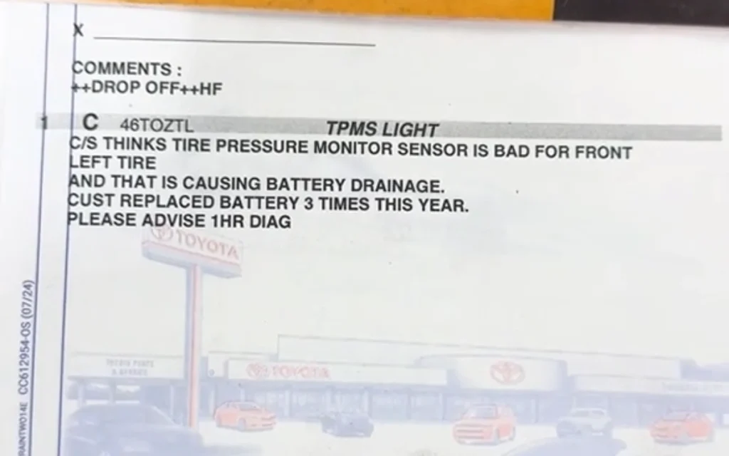 A woman replaced her Toyota Tacoma's battery three times before she realized what was causing her parasitic battery drain