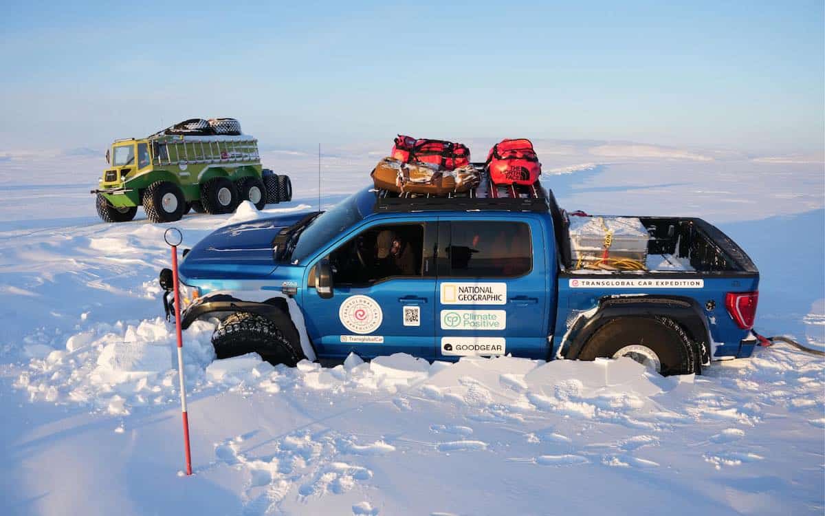 The Ford F-150 that sank on the Transglobal Car Expedition