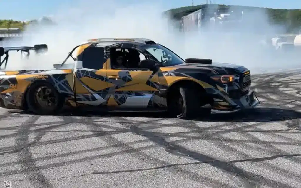Nebraska YouTuber hits up North Carolina airport and does some wild truck drifting