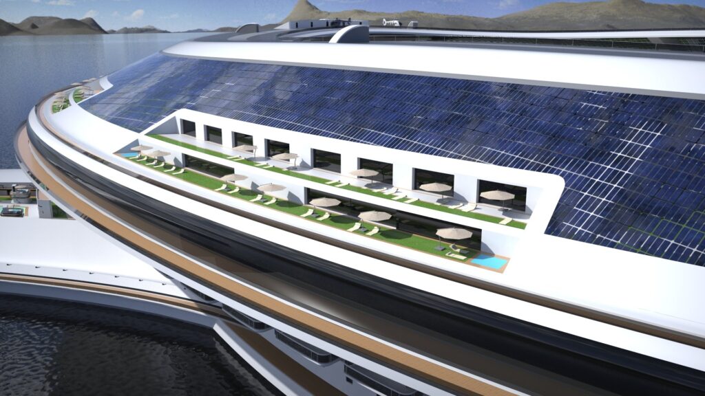 Turtle yacht solar panels