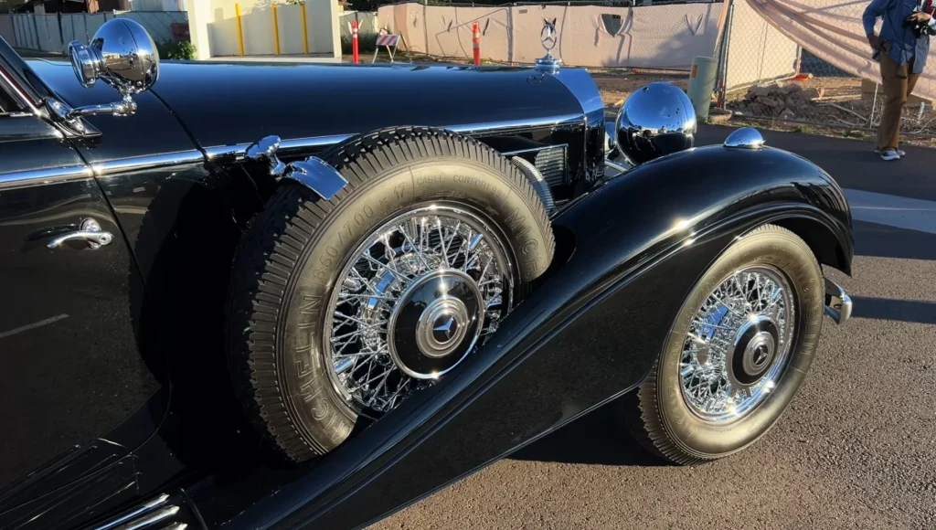 A US man in London explains why a 100 year old car still works, and how a classic Mercedes pre-war car supports vintage driving