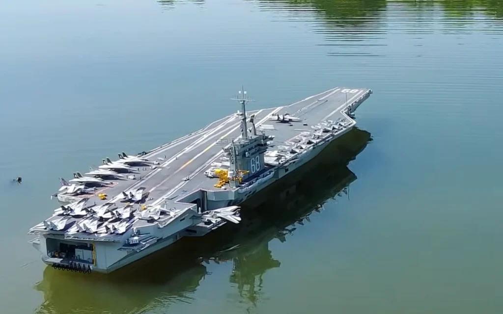 Inspired by The Final Countdown, one builder has recreated the USS Nimitz with Radio Control planes, turning a childhood movie dream into a floating reality.